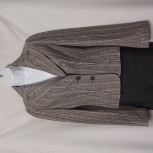 BANANA REPBULIC Women's Wool Blend Black and Gray Herringbone Blazer. Size O